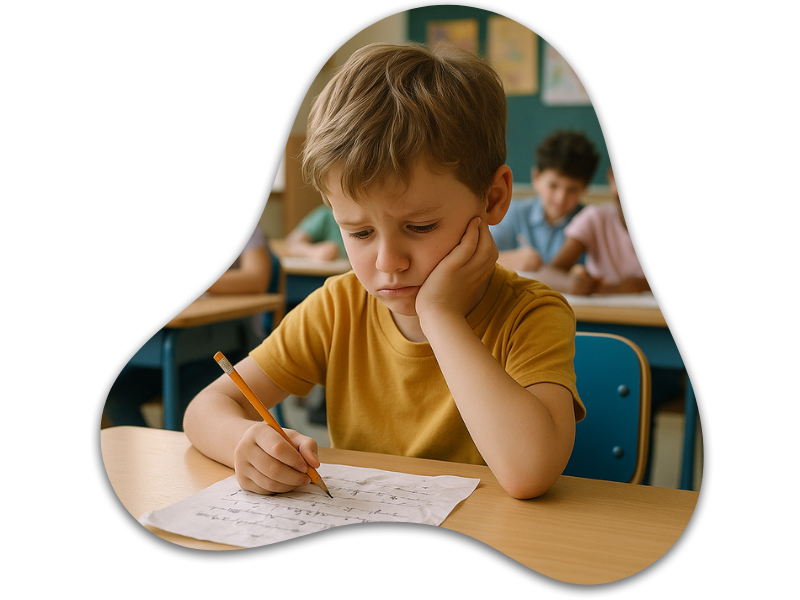 Figyelemzavaros kisgyerek írása
